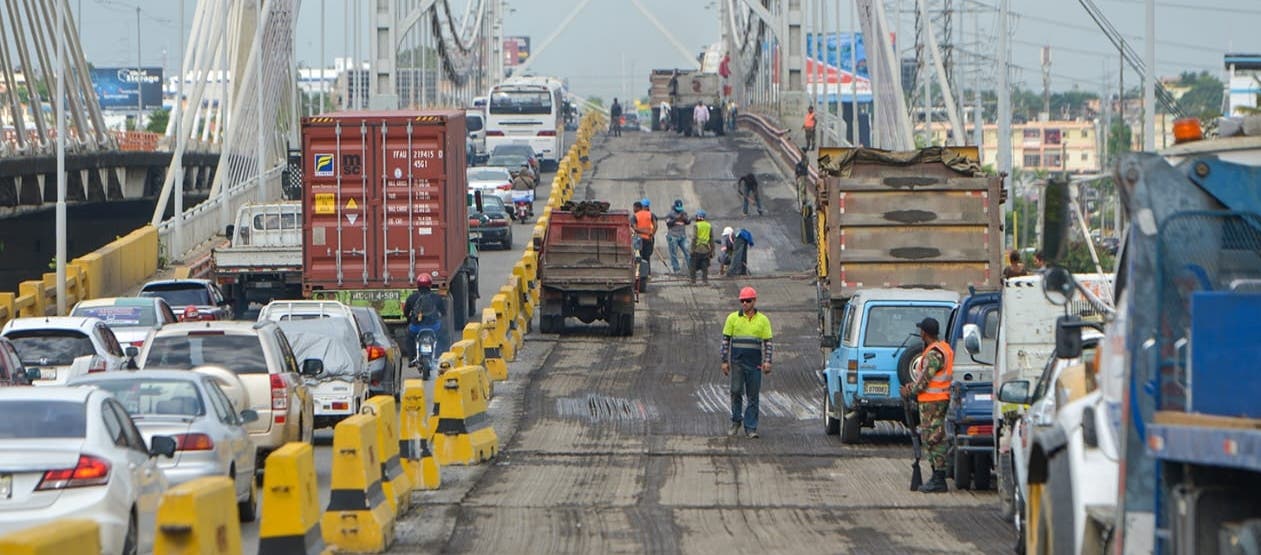 MOPC dispone rutas alternas por reparación puente Duarte