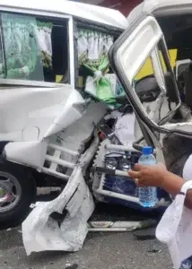 Al menos 40 heridos en un accidente de tránsito en Los Cacaos, San Cristóbal