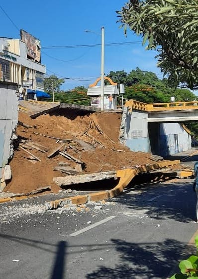 Obras Públicas toma medida ante derrumbe en Santiago