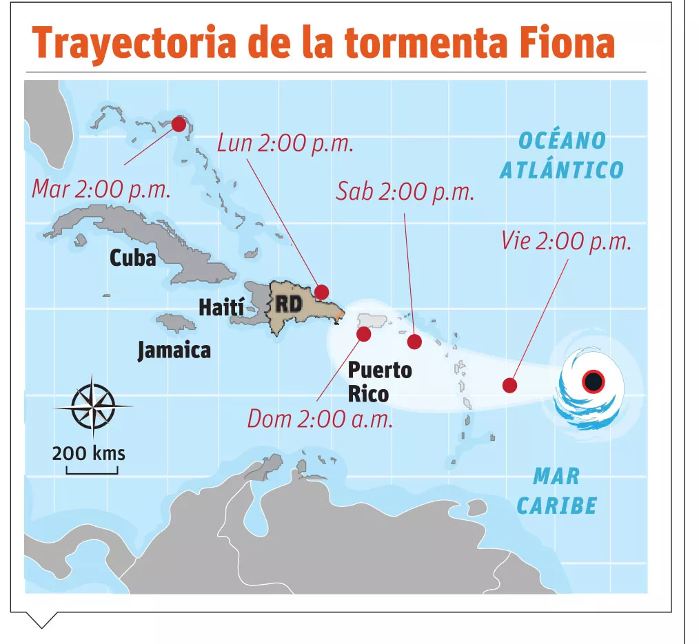 País se prepara ante paso tormenta Fiona