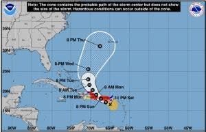 Trayectoria de Fiona proyecta RD sentirá efectos noche del domingo