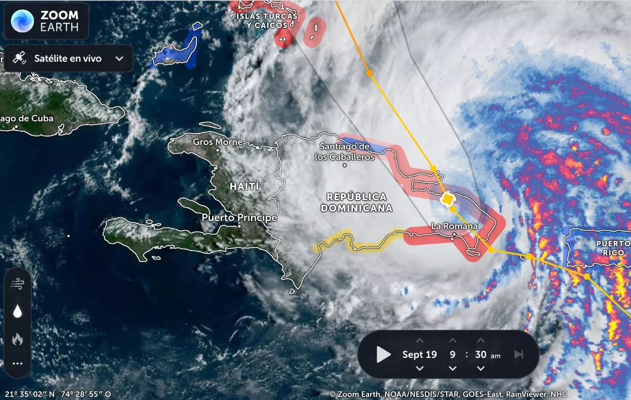 Huracán Fiona provoca daños y deja a oscuras cárceles de Higüey y Samaná