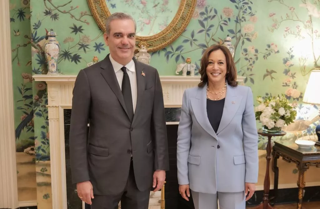 Presidente Abinader se reúne con vicepresidenta EEUU Kamala Harris