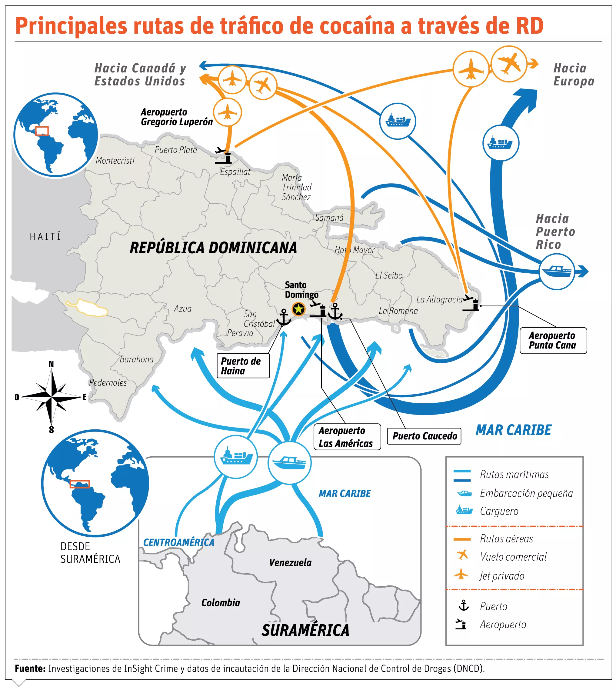 República Dominicana, eje de la cocaína en la región del Caribe