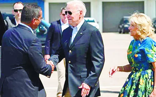 Joe Biden visita Puerto Rico. El huracán Fiona azotó la isla.