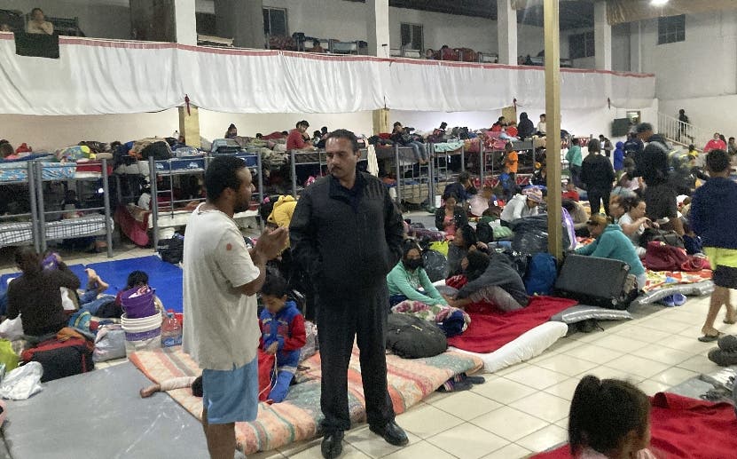 Migrantes en campamentos  de México