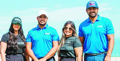 Representantes de la fundación, en la celebración del torneo de golf.