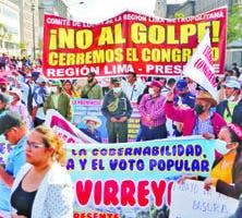 Marcha en apoyo del presidente Pedro Castillo