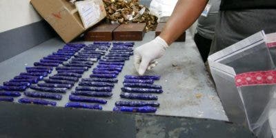 Ocupan 99 envolturas de cocaína camufladas en cigarros que serían llevados a EE.UU