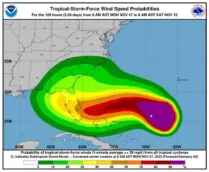 Meteorología vigila onda tropical con 70 por ciento de convertirse en ciclón