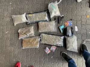 Autoridades incautan 9 paquetes de marihuana y dos pistolas en Puerto de Haina