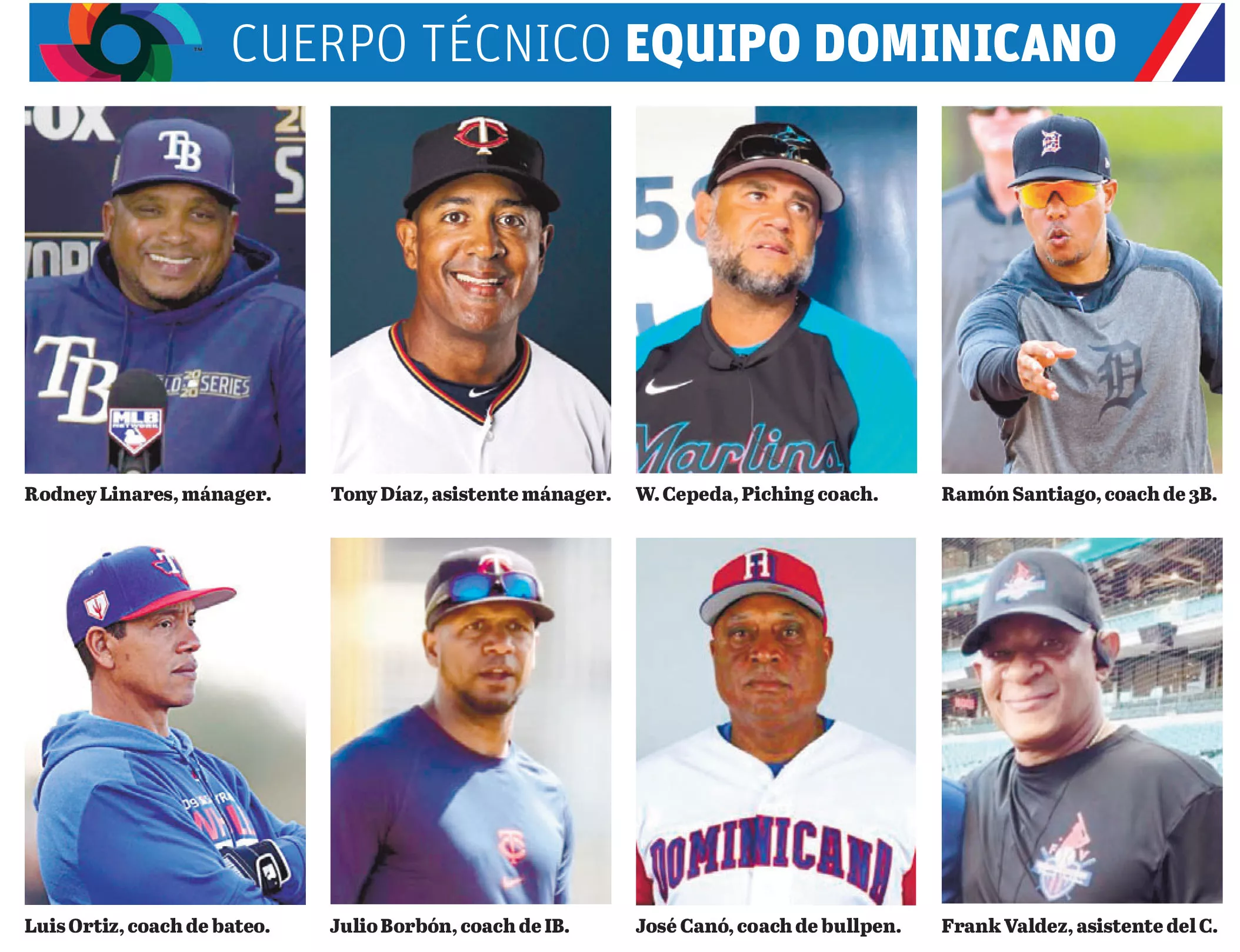 Nelson Cruz designa los coaches del equipo dominicano que va al Clásico