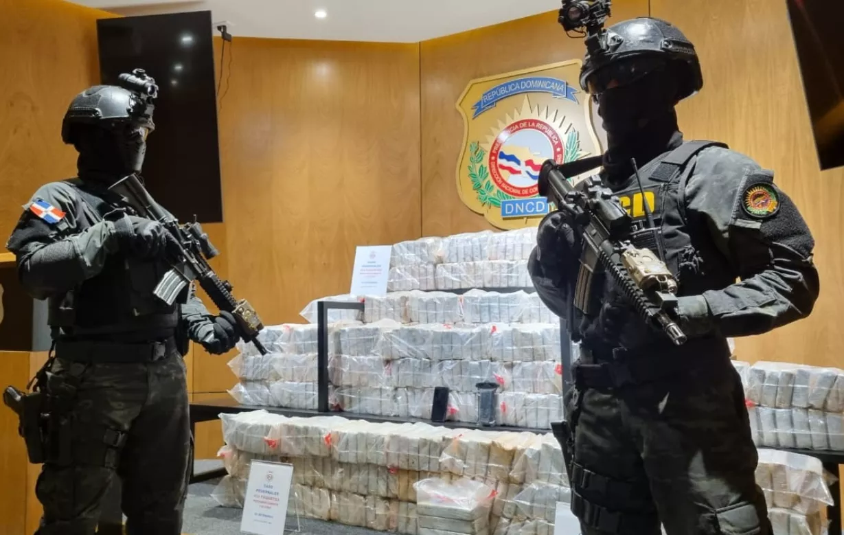 En promedio la DNCD incauta unos 2,311 kilogramos de cocaína por mes. Fuente externA