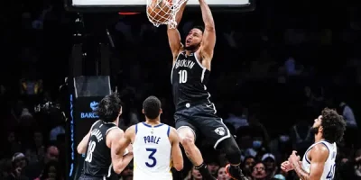 Nets anotan 91 puntos en la primera mitad y aplastan a Warriors