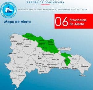 COE eleva a seis las provincias en alerta