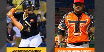 Johan Camargo y Carlos Hernández nombrados MVP de la Semana en LIDOM