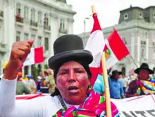 Los manifestantes piden la renuncia de la presidenta.