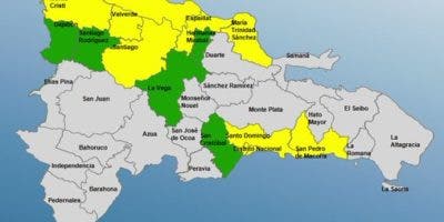 COE aumenta a 13 las provincias en alerta por lluvias; 8 están en amarilla