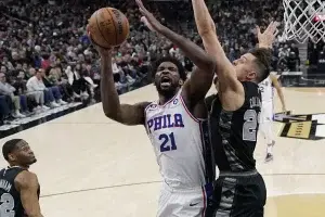 Embiid lidera triunfo Filadelfia mientras Spurs caen por octava vez seguida