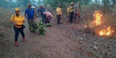 Medio Ambiente suma personal al combate incendio de Valle Nuevo