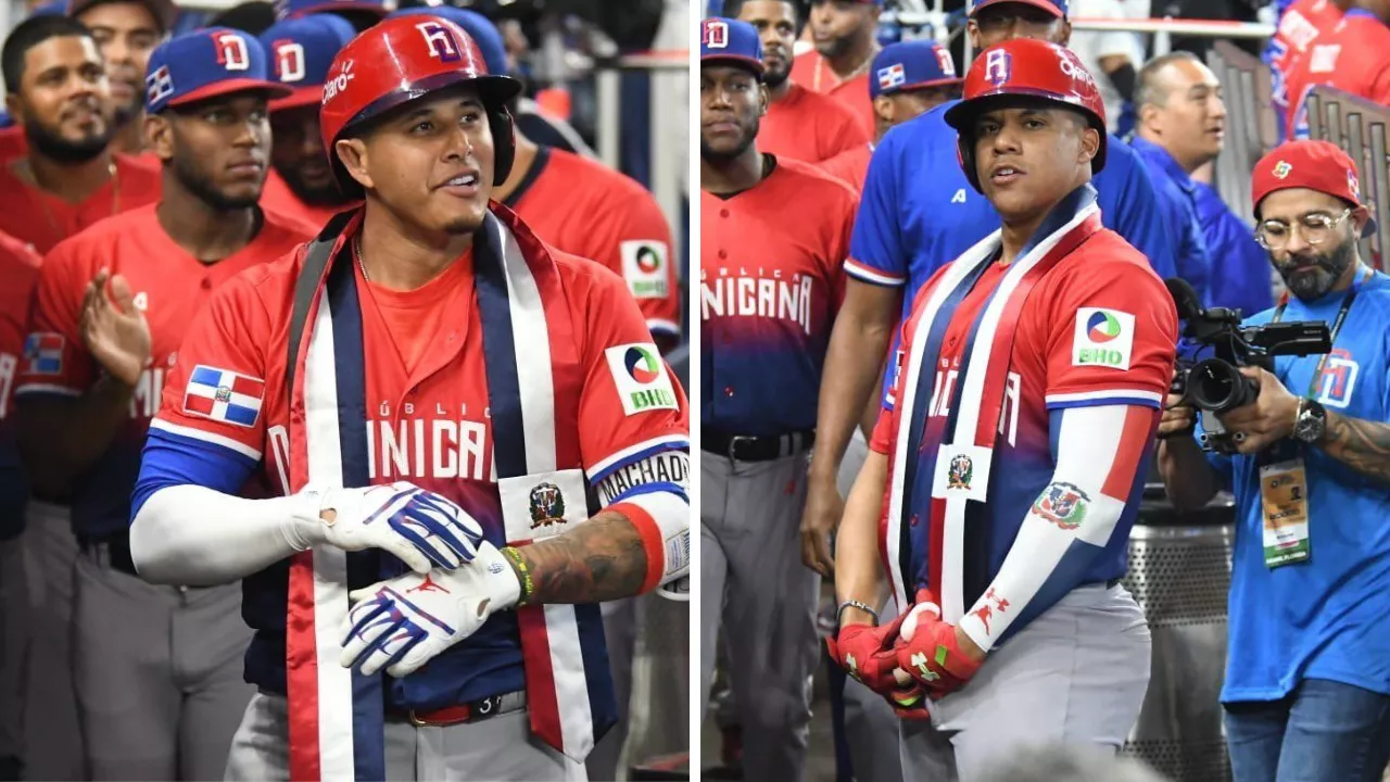 Juan Soto y Manny Machado estrenan “la banda presidencial del jonrón”