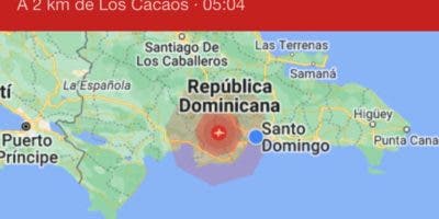 Temblor de 4.6 se registra al sureste de San José de Ocoa
