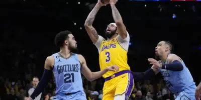 Davis lleva a los Lakers a vencer a Grizz sin Ja Morant