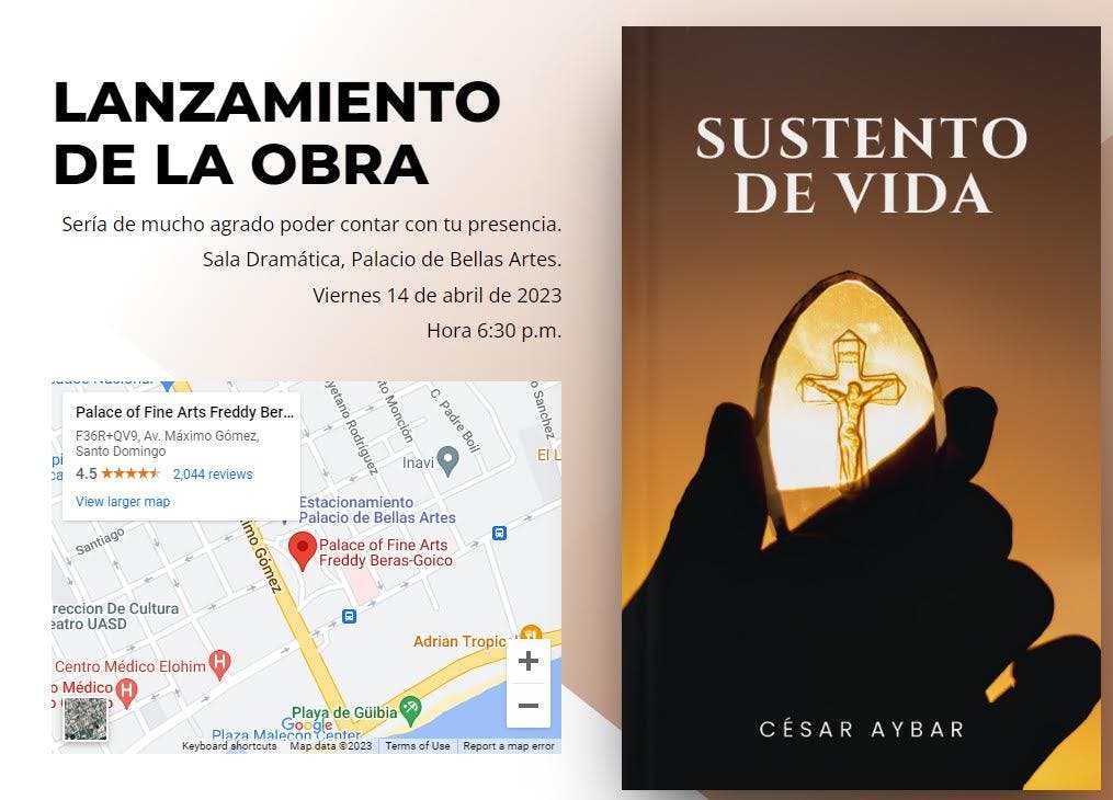 César Aybar pondrá en circulación libro “Sustento de vida”