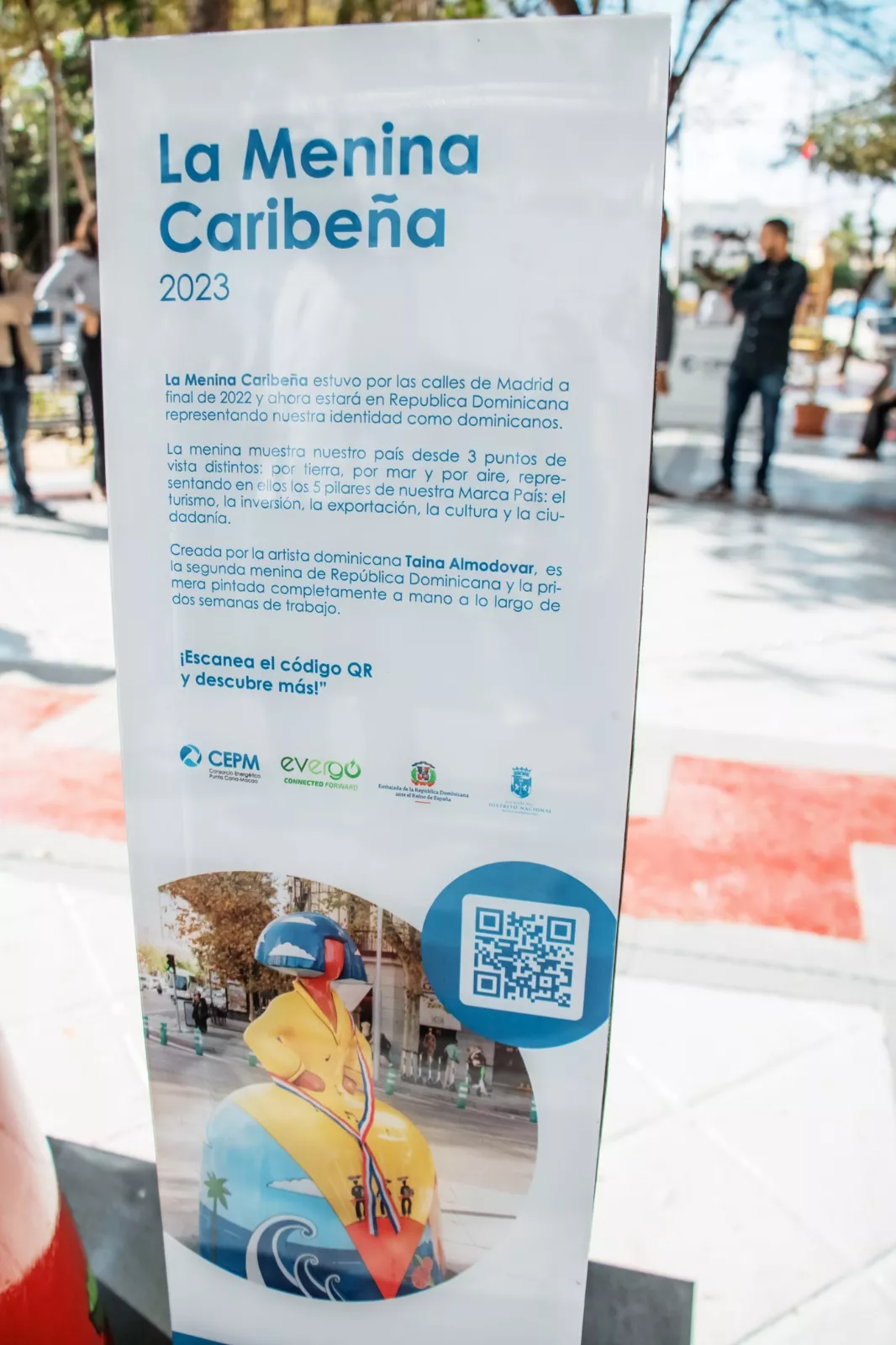 “La Menina Caribeña” hace su debut en el Parque La Lira de Santo Domingo tras su éxito en Madrid