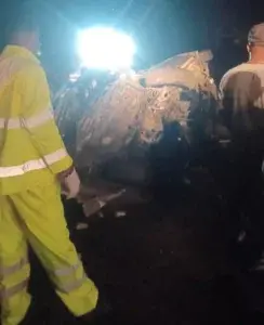 Cinco muertos, incluidos tres menores, en accidente ocurrido en kilómetro 77 Autopista Duarte