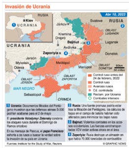 Rusia refuerza su defensa en línea fronteriza con Ucrania