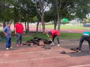 Inician construcción de la pista de atletismo del polideportivo José Sánchez Pérez en Moca