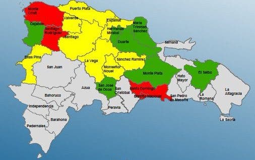 COE mantiene 21 provincias en alerta por la vaguada
