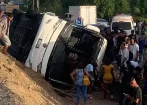 Tres afectados del accidente en autopista Duarte permanecen hospitalizados