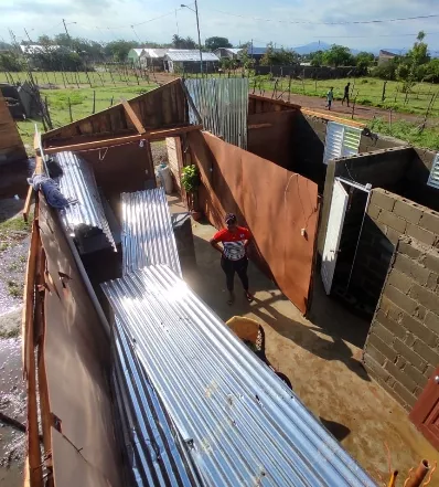 Viviendas quedaron destruidas en Dajabón