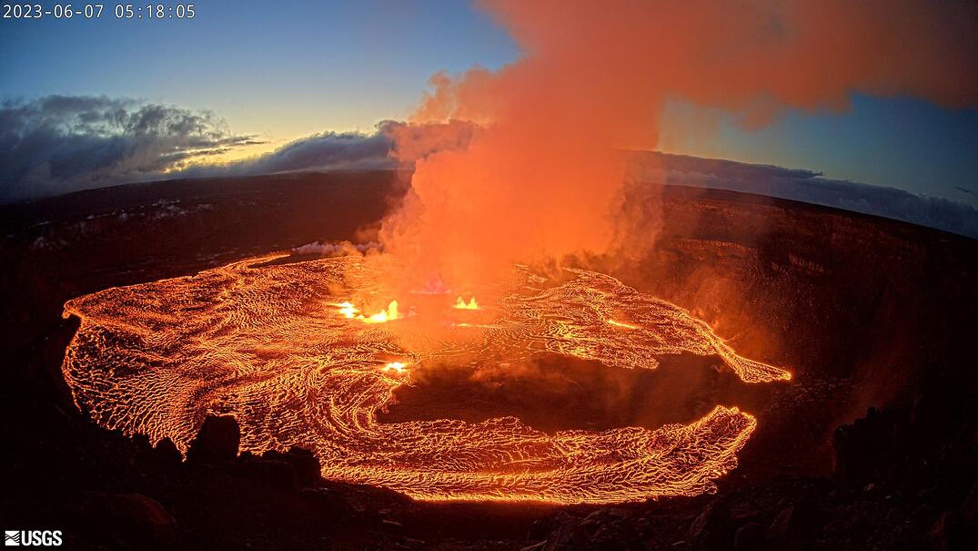 Entra en erupción el volcán Kilauea en Hawái
