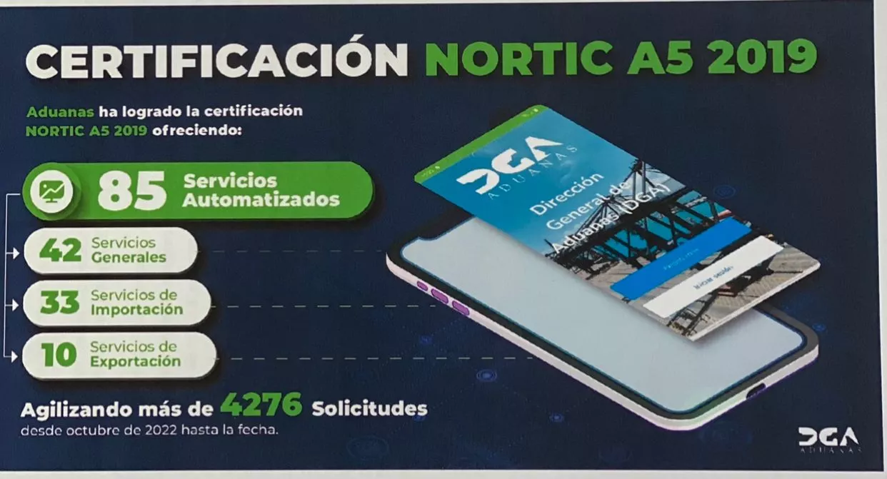 Aduanas recibe certificación NORTIC A-5: 2019