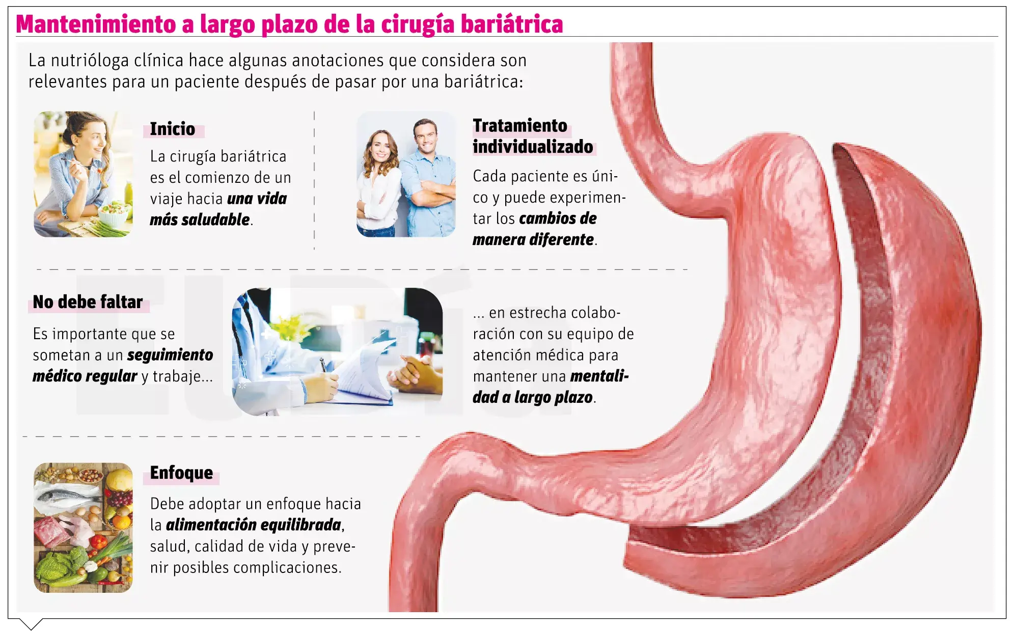 El 10% de pacientes con cirugía bariátrica vuelven a ganar peso