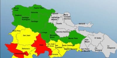 COE aumenta a 21 las provincias en alerta por lluvias; Independencia y Azua en roja