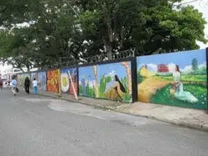 María Mercedes Ortiz, alcaldesa de Salcedo, dice murales son motivo de orgullo para su municipio