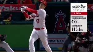 Ohtani culmina un mes increíble con un batazo de ¡493 PIES!