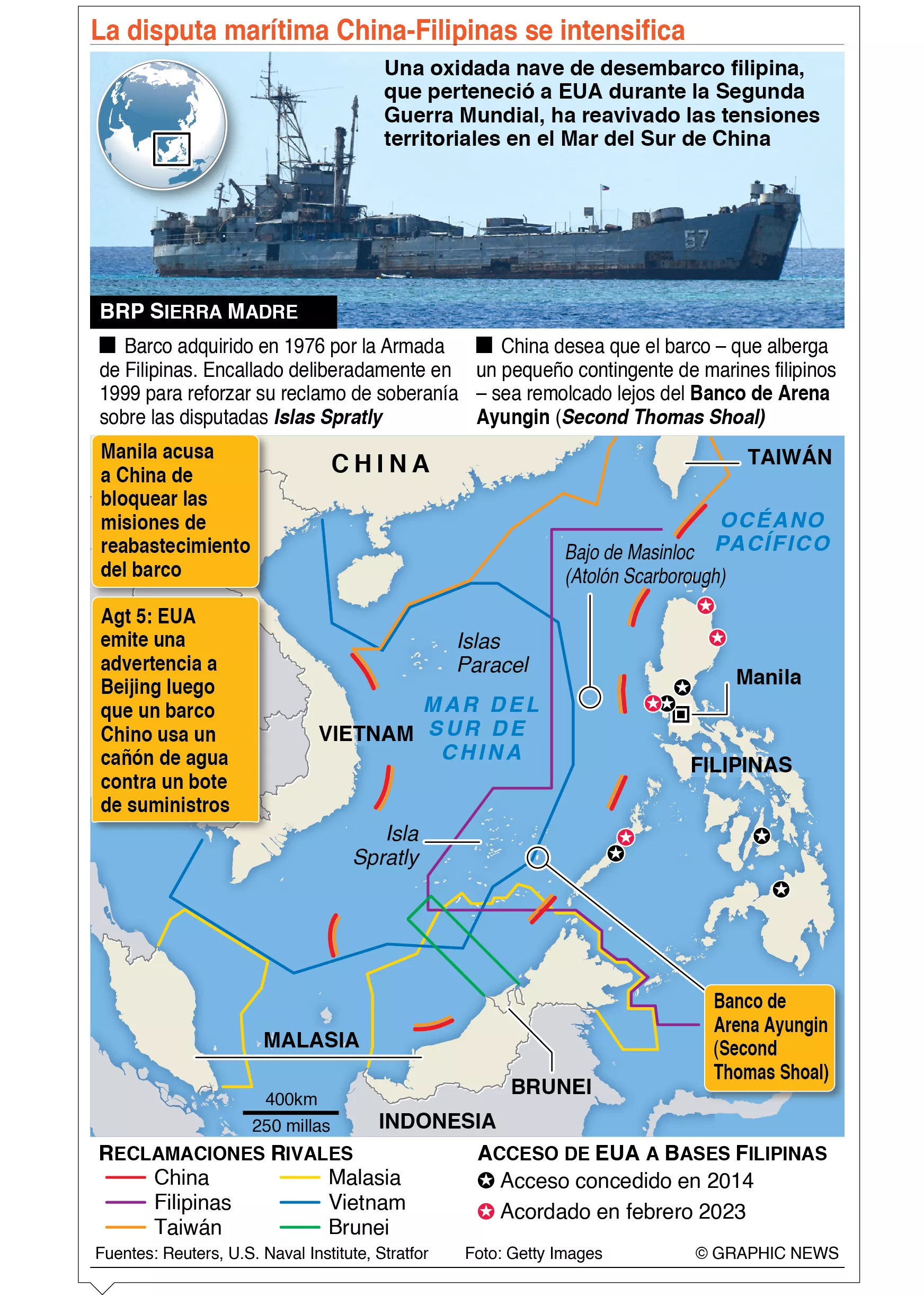 China advierte a Manila que detenga acciones provocativas