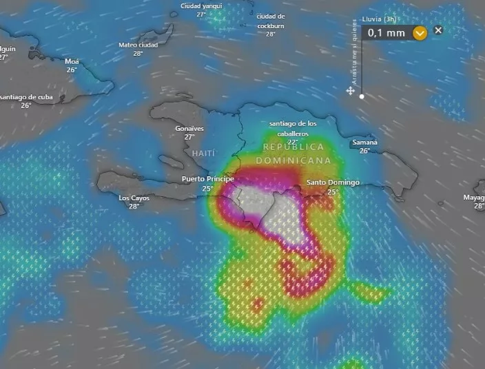 Franklin toca tierra en el sur del país con lluvias torrenciales