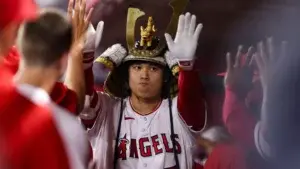 Ohtani bateó su 40mo jonrón tras dejar apertura por calambres