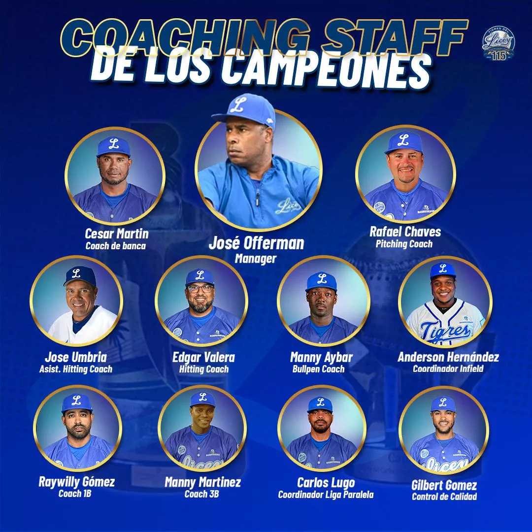 Licey presenta su staff de coaches para próxima temporada