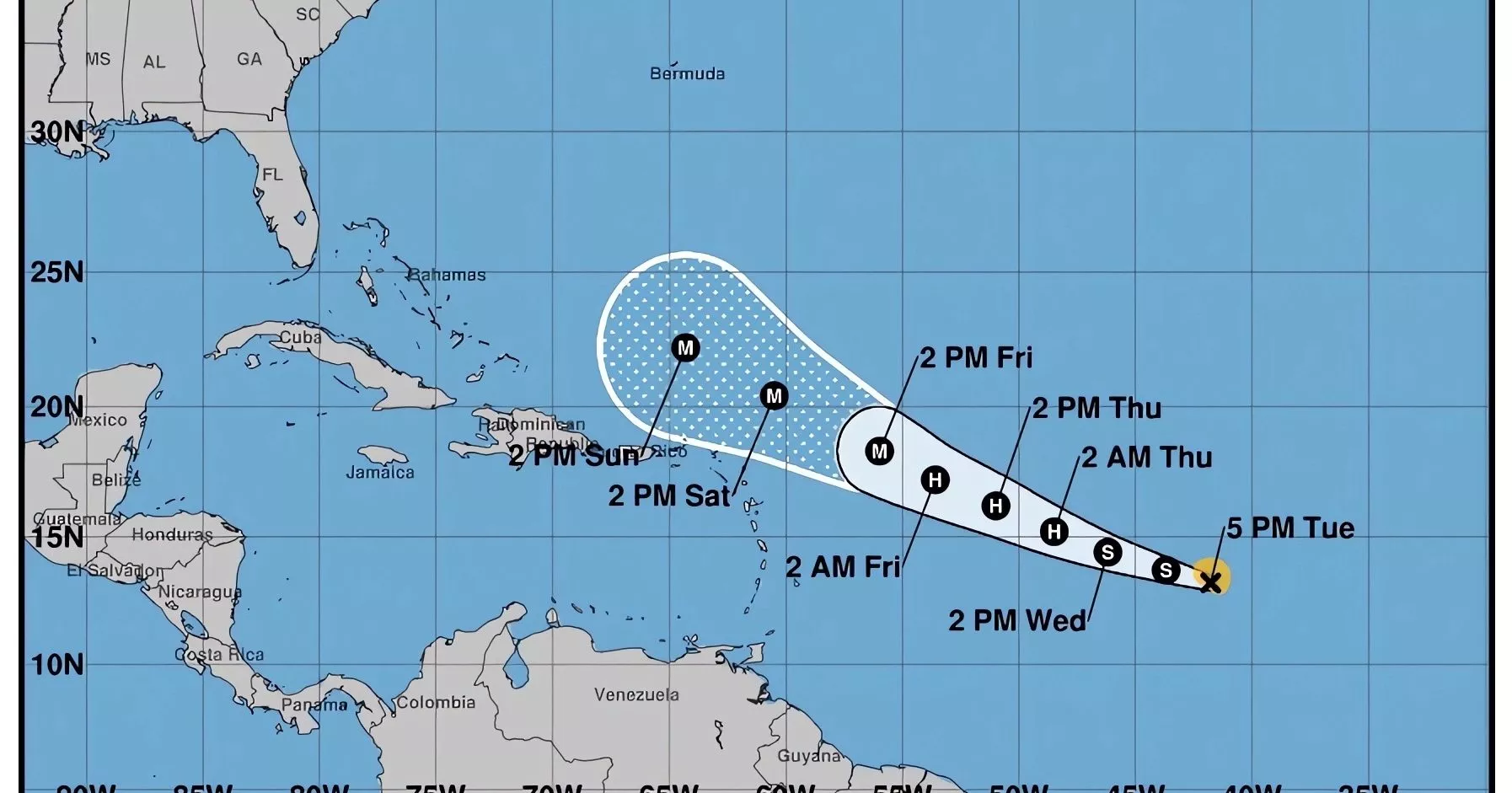 Se forma en el Atlántico la tormenta tropical Lee, que puede llegar a ser un huracán mayor