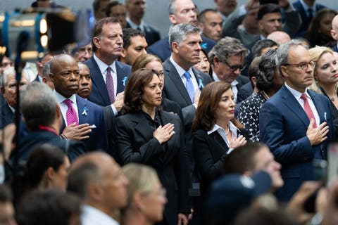 Kamala Harris y el alcalde de Nueva York presiden los actos de homenaje del 11-S