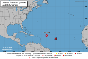 Tormenta tropical Philippe mantiene «comportamiento errático»; Meteorología mantiene vigilancia