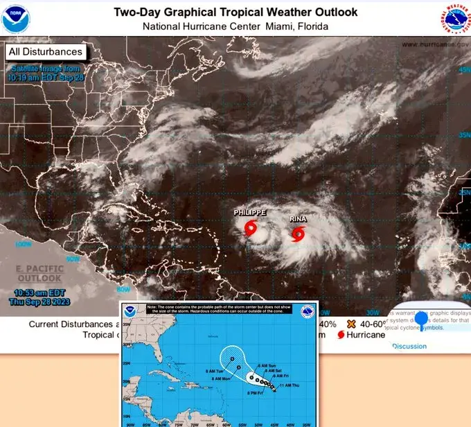 Se forma la tormenta tropical Rina en el centro del Atlántico