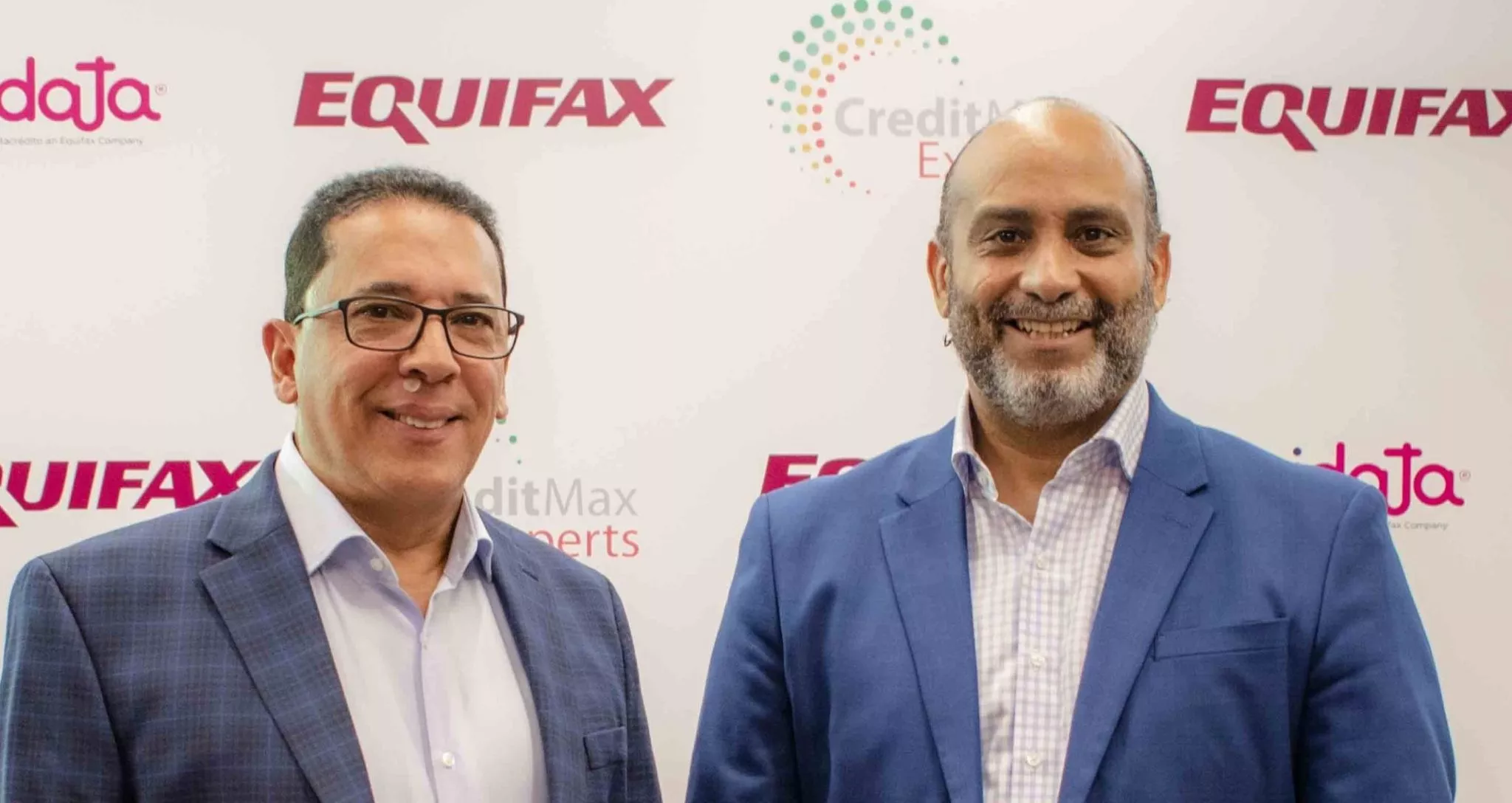 Rafael Matos, CEO de CreditMax, y Albert Adam, CEO de Equifax.
